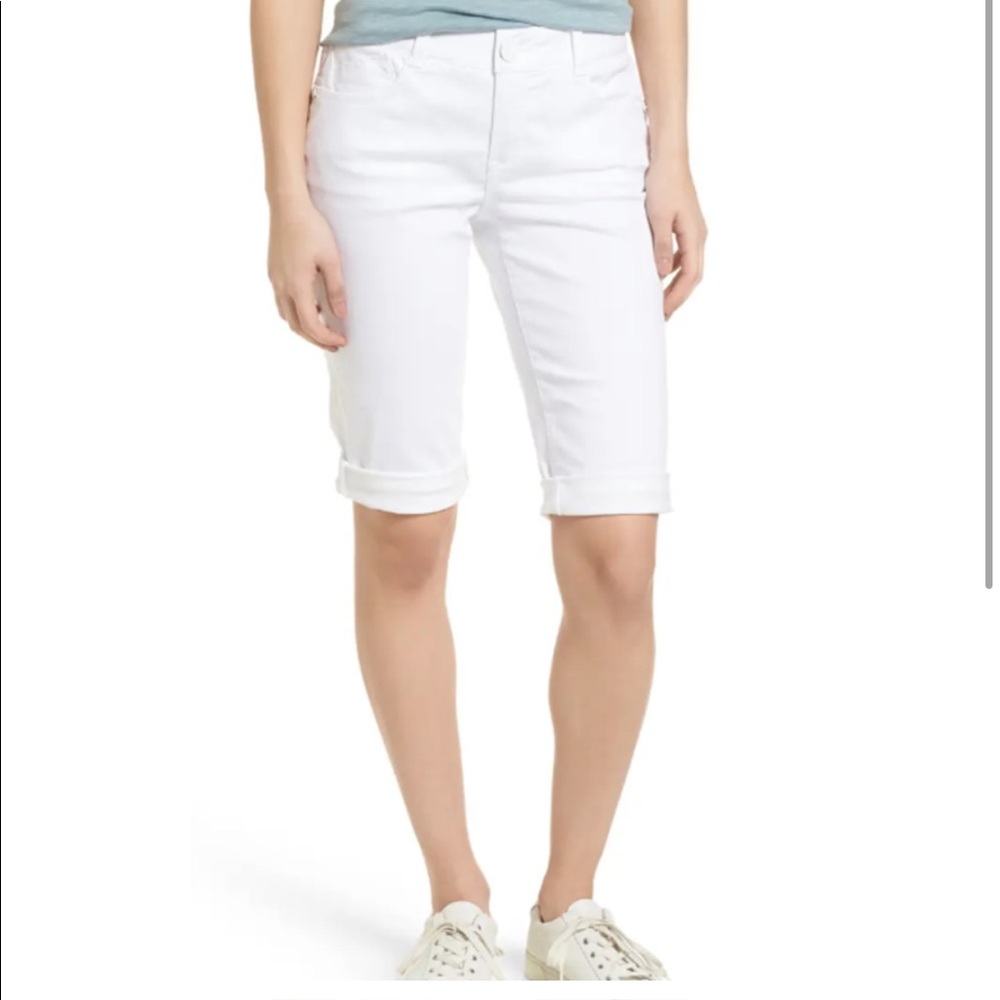 Women's White Bermuda Shorts